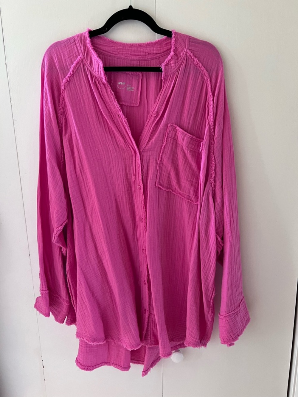 Aerie Gauzy Coverup Shirt